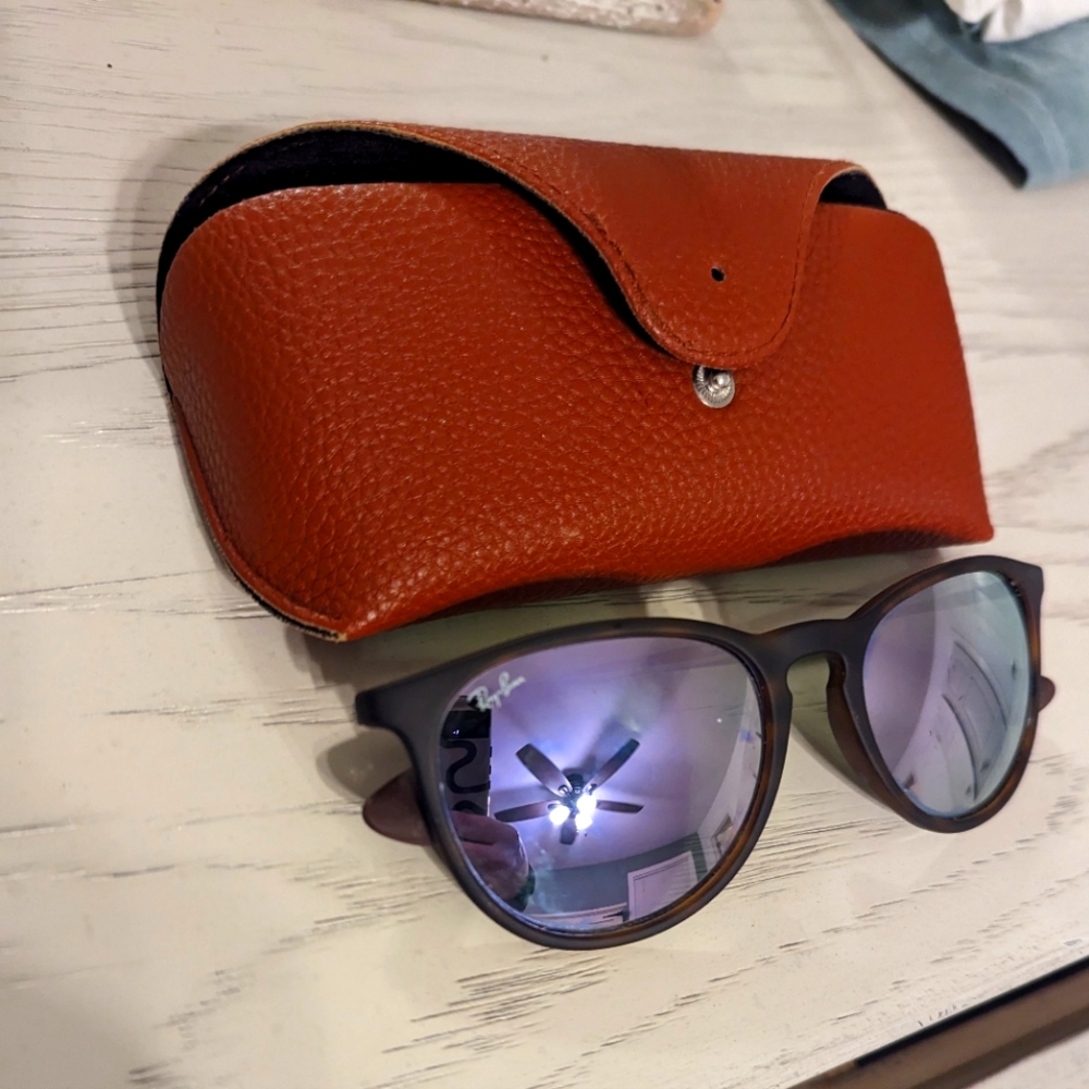 Tortoise Ray-Ban Erica sunglasses purple frame